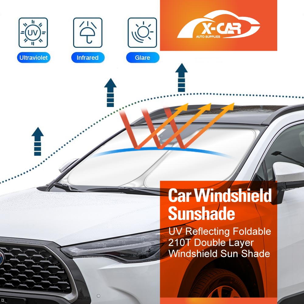 WindScreen Sun Shade for Toyota Corolla Cross 2022-2025 Blocks UV Rays Foldable Custom Wind Screen Sun Visor Protector