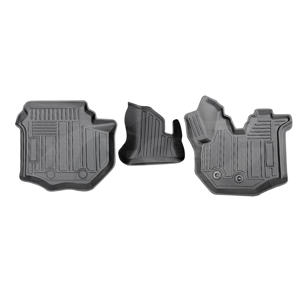 All-Weather Front Floor Mats for Toyota Hiace LWB Van 2005-2018 Customized Heavy Duty Car Mat Floor Liner Carpet