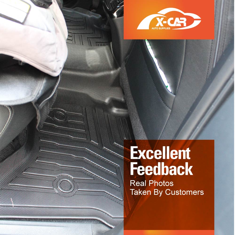 3D Floor Mats for Toyota Hilux Dual Cab Auto 2016-2025 Heavy Duty All Weather Car Mats Carpet Liner Set