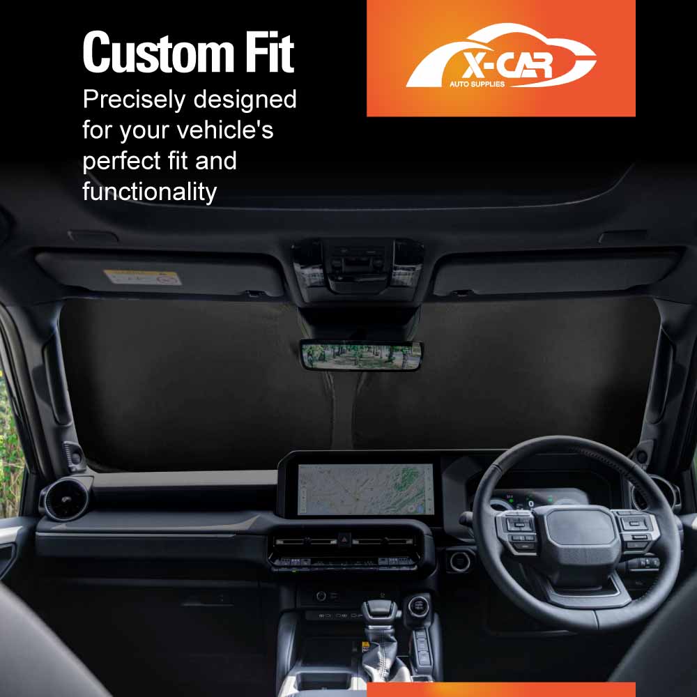 WindScreen Sun Shade for Toyota Prado 250 Series 2024-2025 Blocks UV Rays Foldable Custom Wind Screen Sun Visor Protector