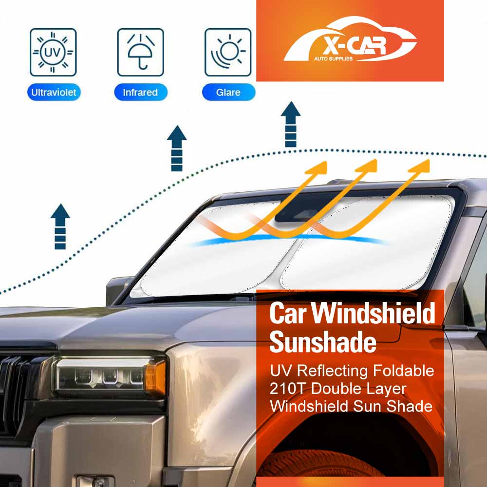 WindScreen Sun Shade for Toyota Prado 250 Series 2024-2025 Blocks UV Rays Foldable Custom Wind Screen Sun Visor Protector