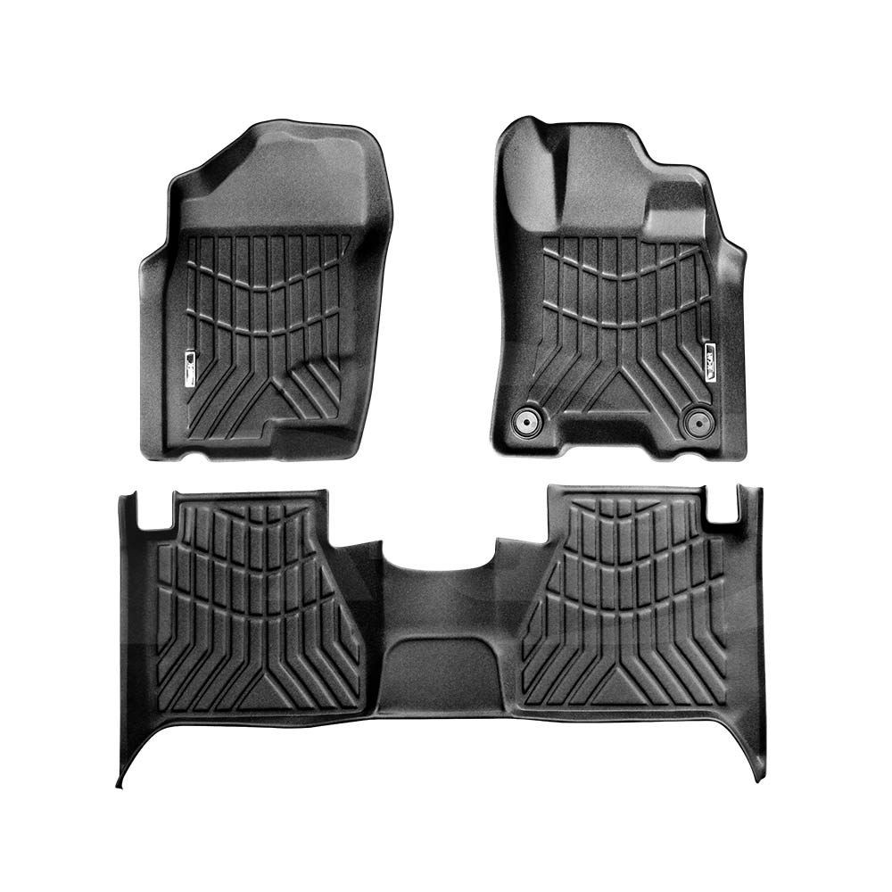 3D TPE Floor Mats for Nissan Navara NP300 D23 Dual Cab 2015-Onwards Customized Heavy Duty All Weather Car Liners