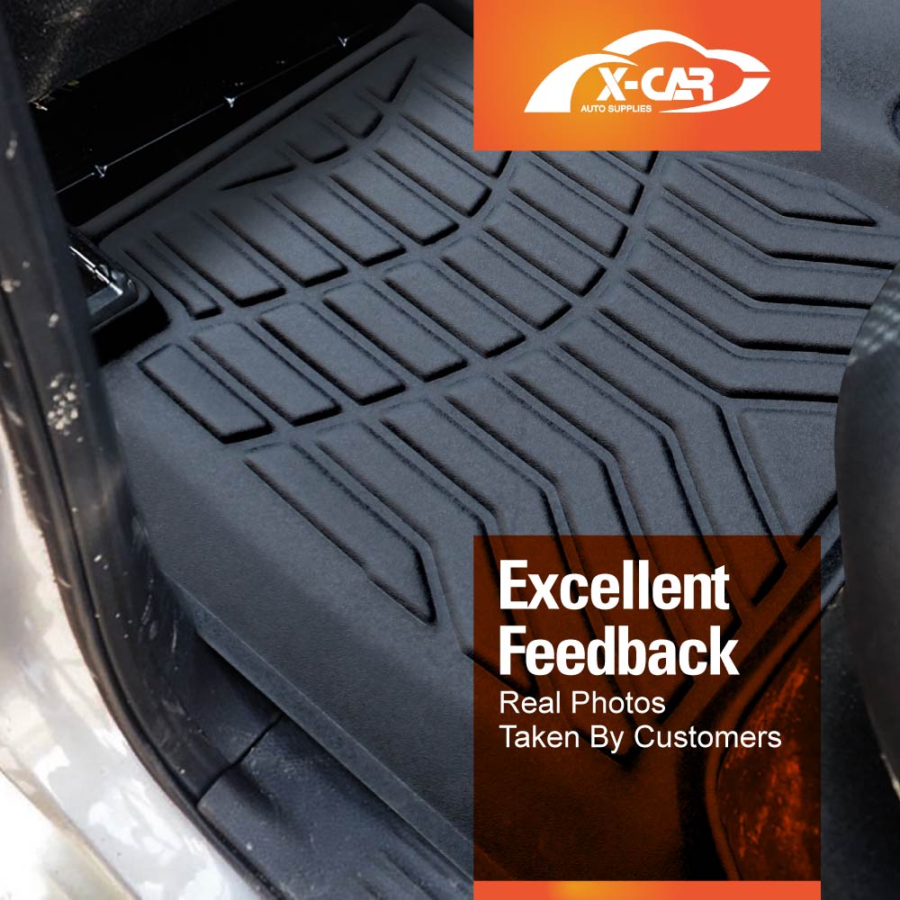 3D Floor Mats for Nissan Navara NP300 D23 2015-2025 WITH Cup Holders Heavy Duty All Weather Car Liners