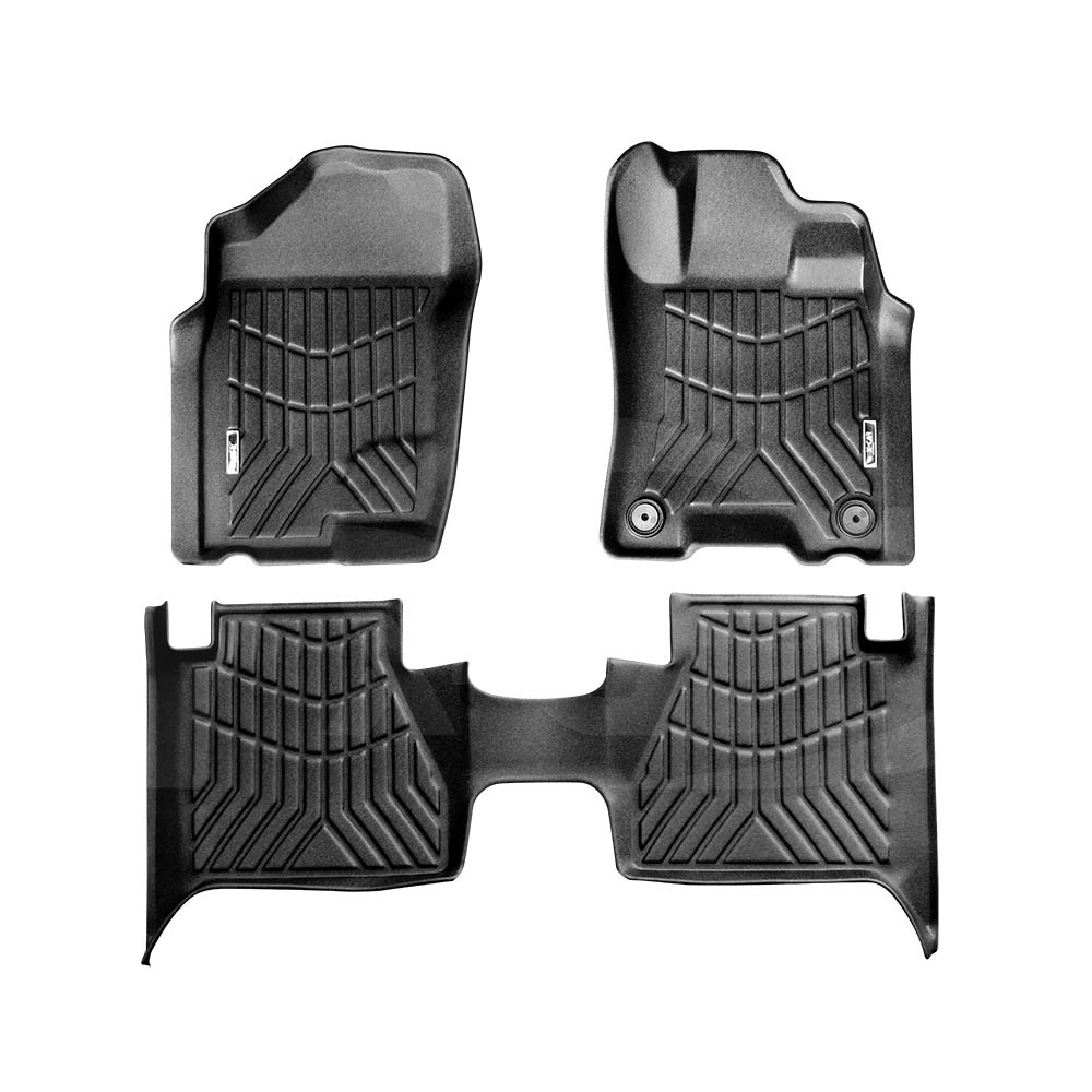 3D Floor Mats for Nissan Navara NP300 D23 2015-2025 WITH Cup Holders Heavy Duty All Weather Car Liners