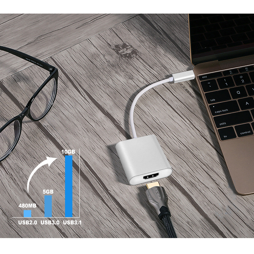 USB-C Type C USB 3.1 Male to HDMI Female HDTV 1080p Adapter Converter Cable