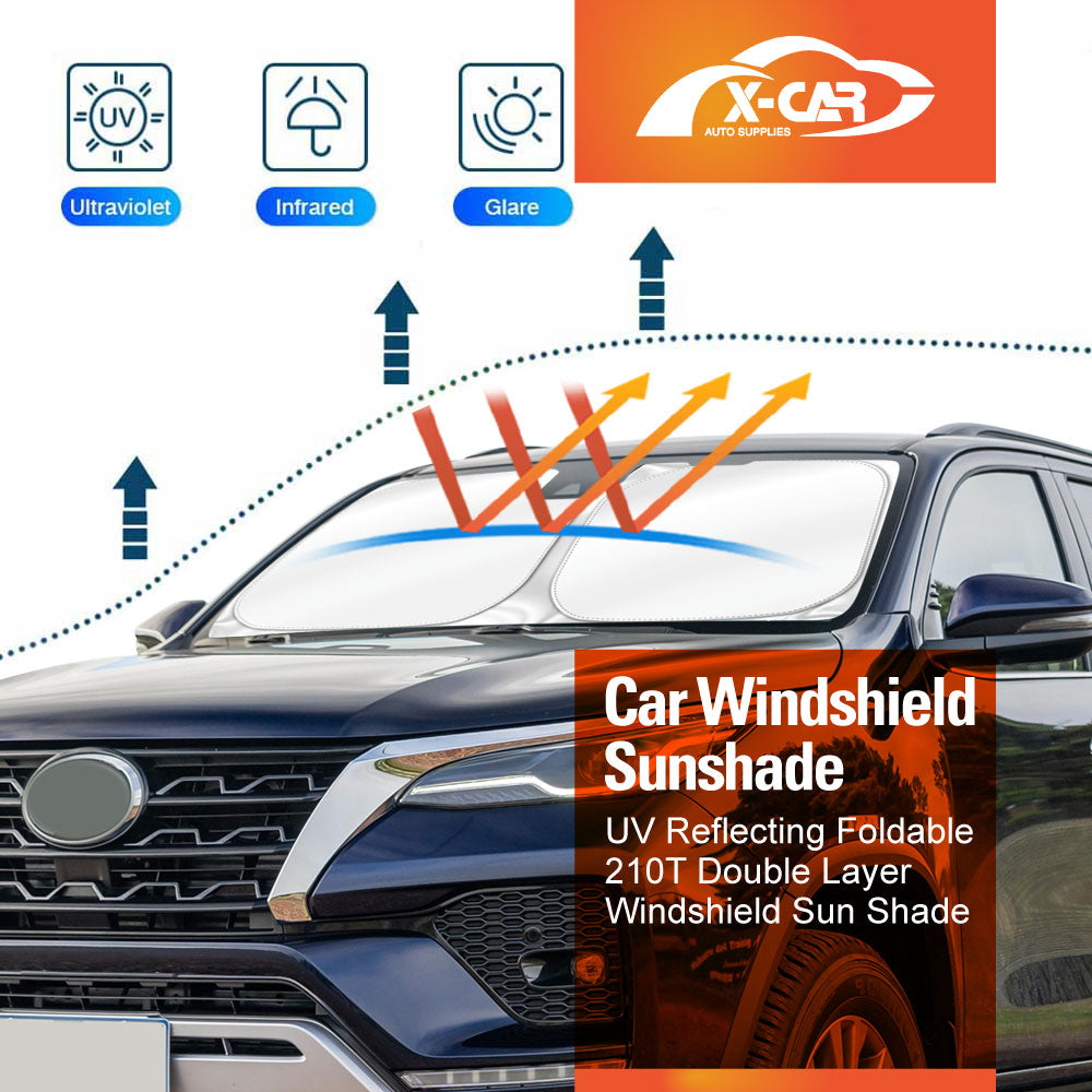 WindScreen Sun Shade for Toyota Fortuner 2015-2025 Blocks UV Rays Foldable Custom Wind Screen Sun Visor Protector