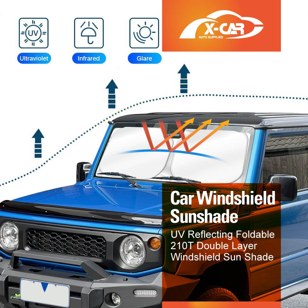 WindScreen Sun Shade for Suzuki Jimny 3-Door 2018-2025 Blocks UV Rays Foldable Custom Wind Screen Sun Visor Protector