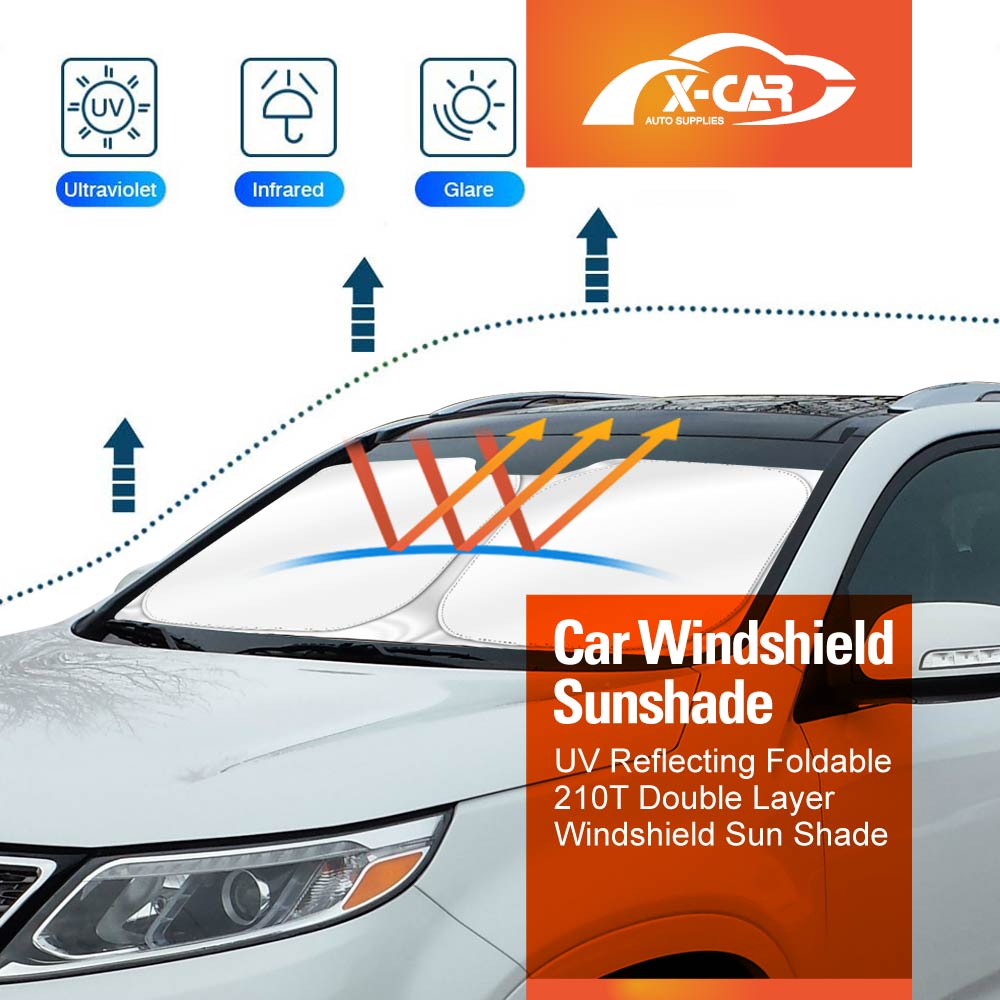 WindScreen Sun Shade for Kia Sorento 2009-2014 Blocks UV Rays Foldable Custom Wind Screen Sun Visor Protector