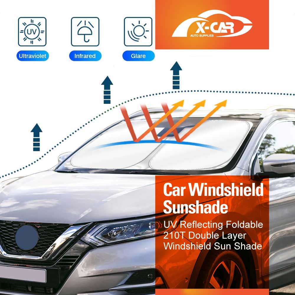 WindScreen Sun Shade for Nissan QASHQAI 2014-2021 Blocks UV Rays Foldable Custom Wind Screen Sun Visor Protector