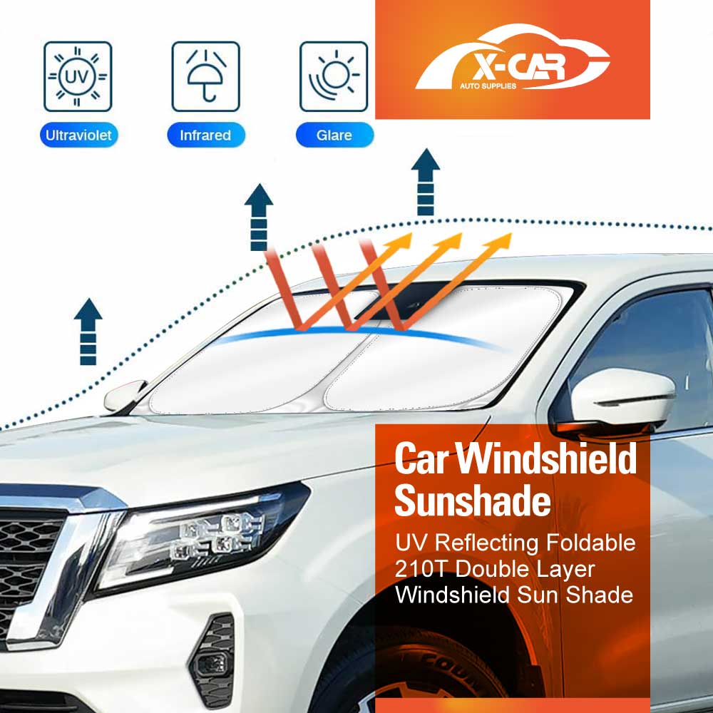 WindScreen Sun Shade for Nissan Navara D23 NP300 2015-2025 Blocks UV Rays Foldable Custom Wind Screen Sun Visor Protector