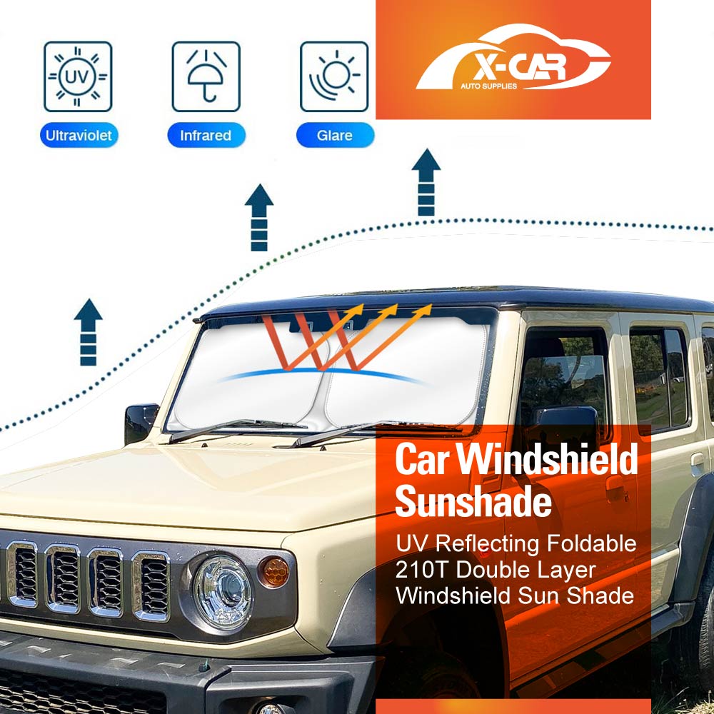 WindScreen Sun Shade for Suzuki Jimny XL 5-Door 2023-2025 Blocks UV Rays Foldable Custom Wind Screen Sun Visor Protector