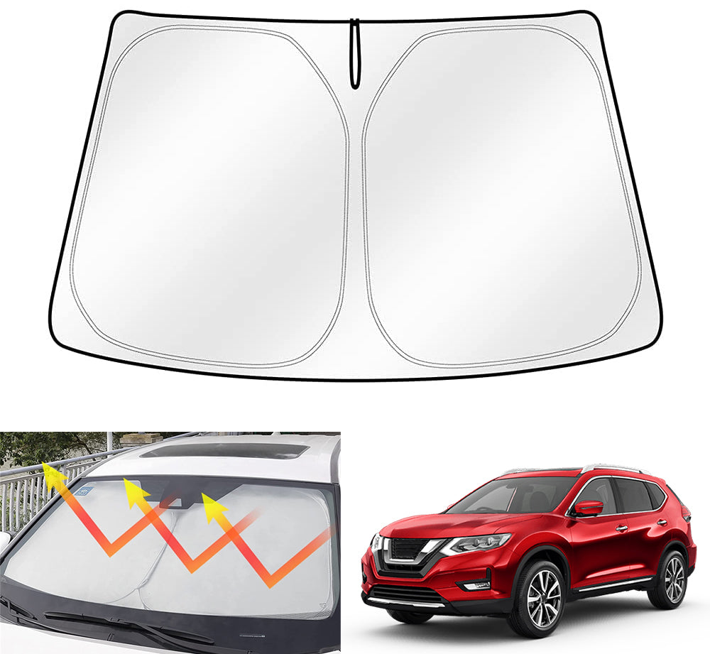 WindScreen Sun Shade for Nissan X-trail 2013-2021 Blocks UV Rays Sun Visor Protector Foldable Sunshade