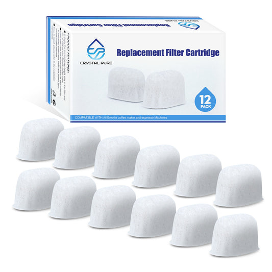12 Packs Replacement Water Filters for Breville BES250 BES980 BES920 BES870 BEP920 BES990 BES810 BES860 BES840 BWF100 BEC250 BES250 Coffee Machine