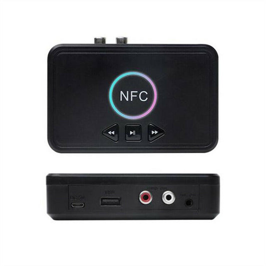 USB Bluetooth 5.0 Receiver Wireless 3.5mm AUX NFC to 2 RCA Audio Stereo Adapter