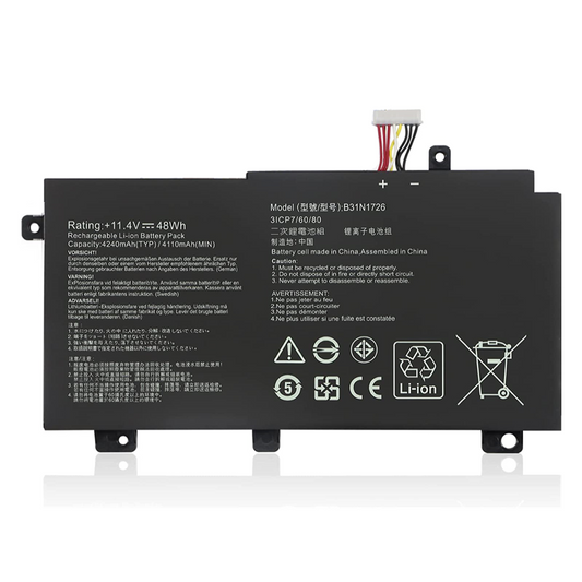 Replacement Battery for ASUS B31N1726 FX80 FX80GD FX86 FX86FM FX86FE FX504 FX504GD FX504GE FX504GM FX505 PX505GD FX505DY FX505GE FX505GM FX505GT