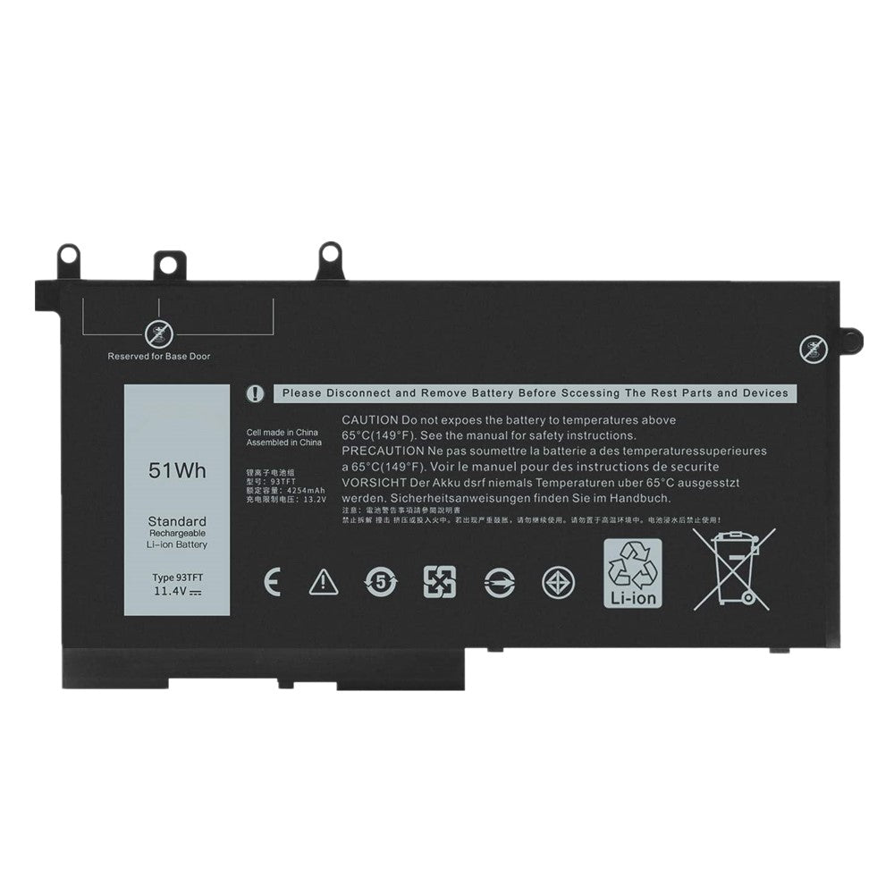 Replacement Battery for Dell Latitude 5580 5480 5280 5290 5590 5490 5491 5495 5591, ONLY fit Part 93FTF