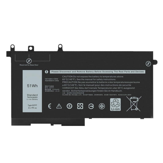 Replacement Battery for Dell Latitude 5580 5480 5280 5290 5590 5490 5491 5495 5591, ONLY fit Part 93FTF