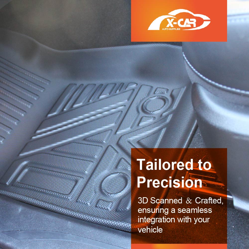 3D Premium Floor Mats Tub Liner for GWM Cannon-X 2021-Onwards All Weather Heavy Duty Cargo Car Trunk Luggage Tray