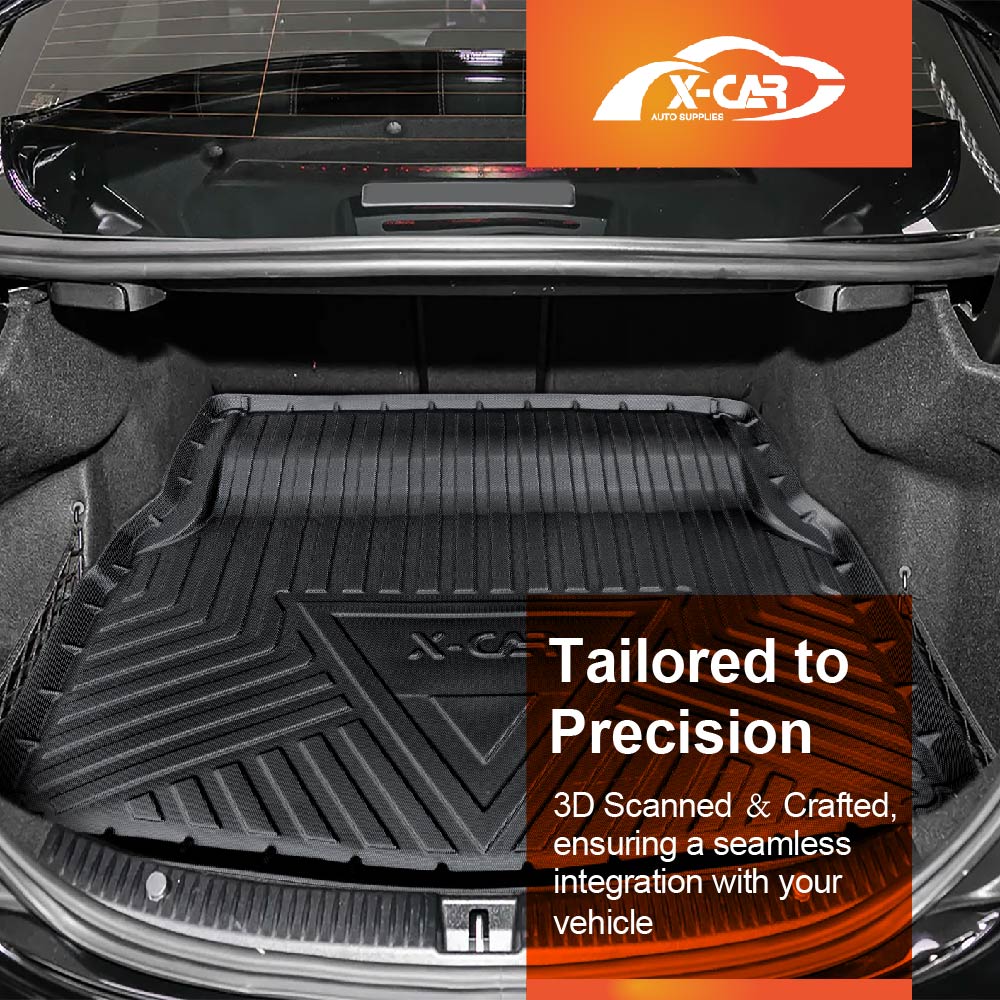 3D Floor Mats Boot Liner for Mercedes-Benz C-Class Sedan 2014-2022 All Weather Heavy Duty Cargo Car Trunk Luggage Tray