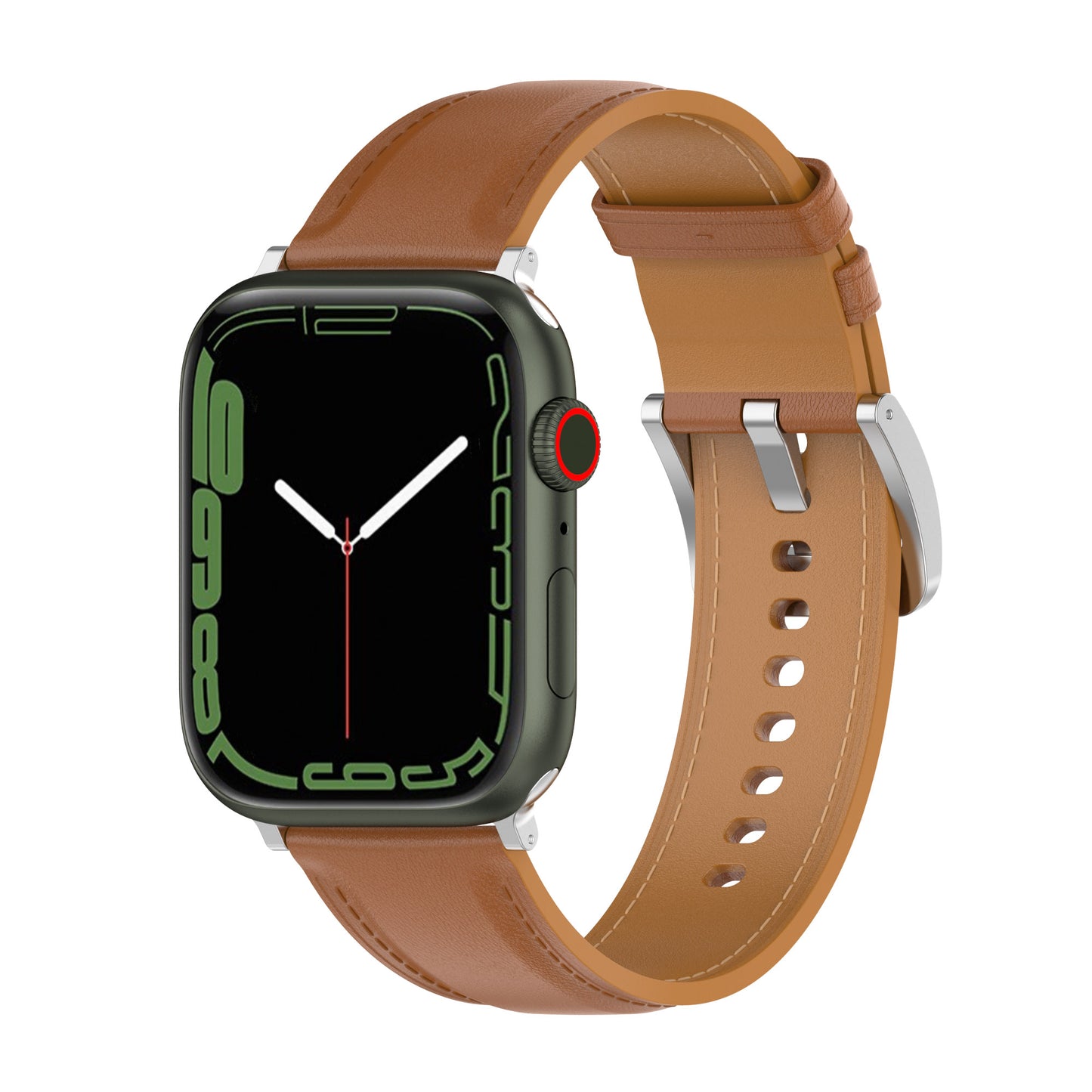 Leather Soft Band Replacement Strap For Apple Watch Series 7 6 5 4 3 2 1 SE Sport 42mm 44mm 45mm Brown