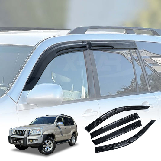 Weathershields for Toyota LandCruiser Prado 120 Series 2003-2009 Car Weather Shields Wind Deflectors Window Sun Visor 4 Pcs-Set
