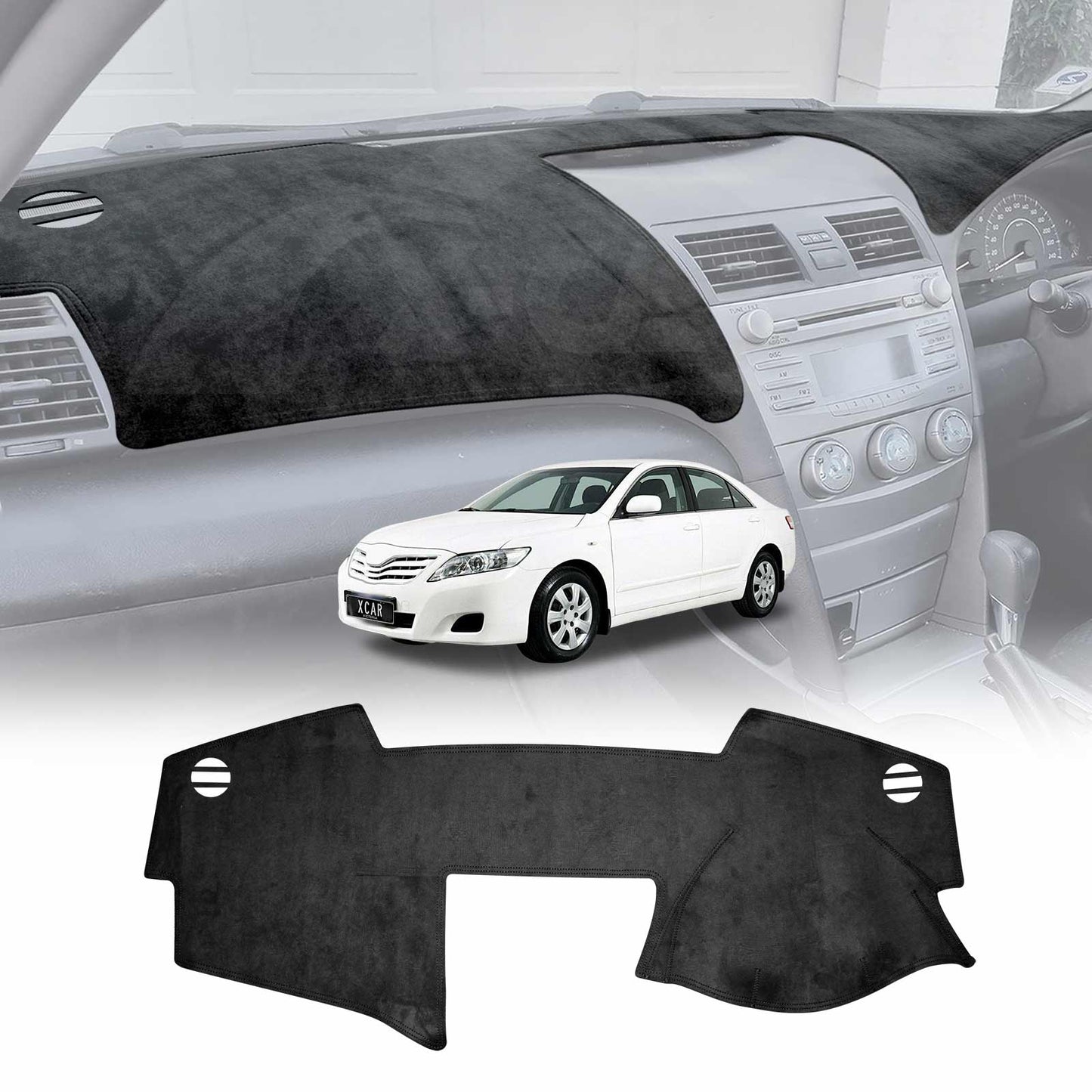 Dash Mat for Toyota Camry 2007-2011 Non-Slip Microfiber Pad Cover Interior Accessories