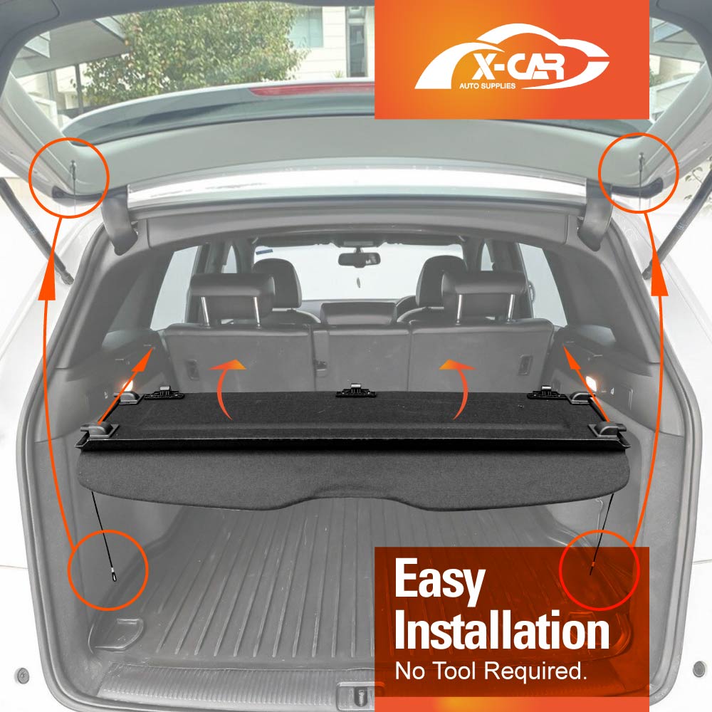 Car Trunk Shade for Audi Q5 SQ5 2009-2016 Rear Cargo Security Shield Luggage Cover Board Blinder