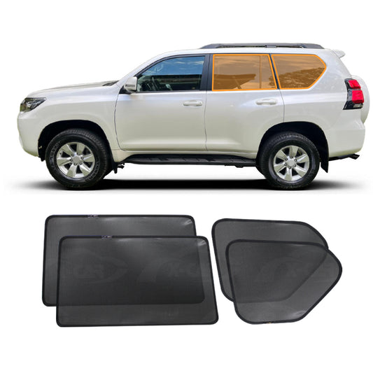 Rear Port Window Sun Shades for Toyota Prado 150 Series 2009-2024 UV Protection Car Sunshade Blind Mesh