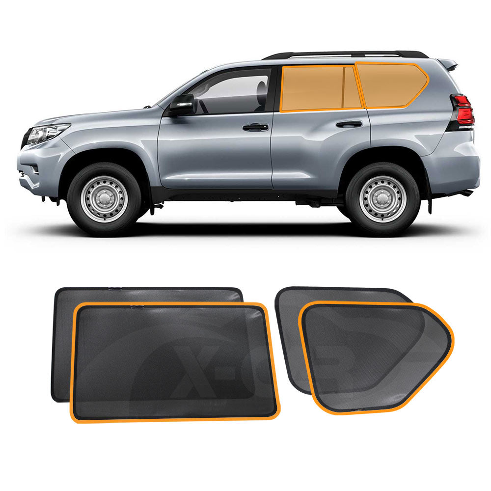 Port Rear Window Sun Shade for Toyota Prado 150 Series 2009-2024 Car Sun Blind Mesh