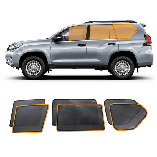 Rear Side Car Window Sun Blind for Toyota Prado 150 Series 2009-2024 Sun Shade Mesh Whole Set