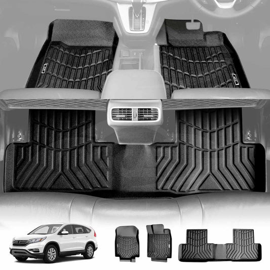 3D All-Weather Floor Mats for Honda CRV CR-V RM SUV 2012-2017 Heavy Duty Customized Car Floor Liners Full Set Carpet