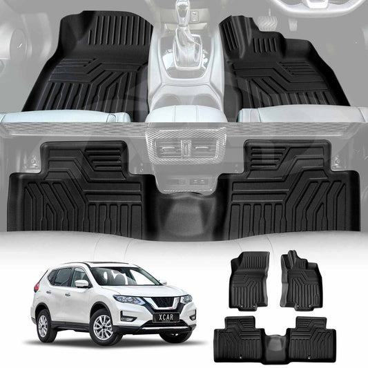 3D All-Weather Floor Mats for Nissan X-trail Xtrail T32 2013-2022 Heavy Duty Customized Car Floor Liners Full Set Carpet