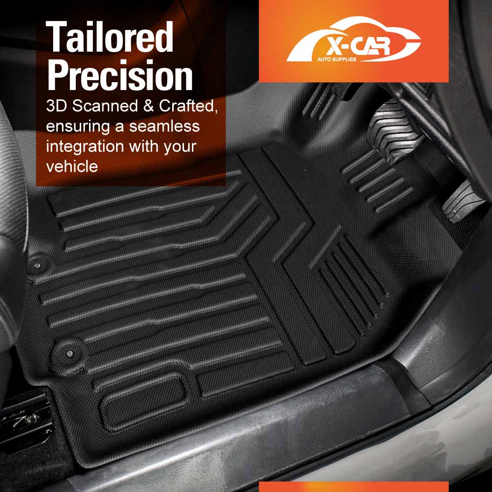 3D Floor Mats Boot Liner Set for Nissan X-trail Xtrail T32 2013-2022 All Weather Heavy Duty Cargo Kick Mats Back Seat Protector Cover
