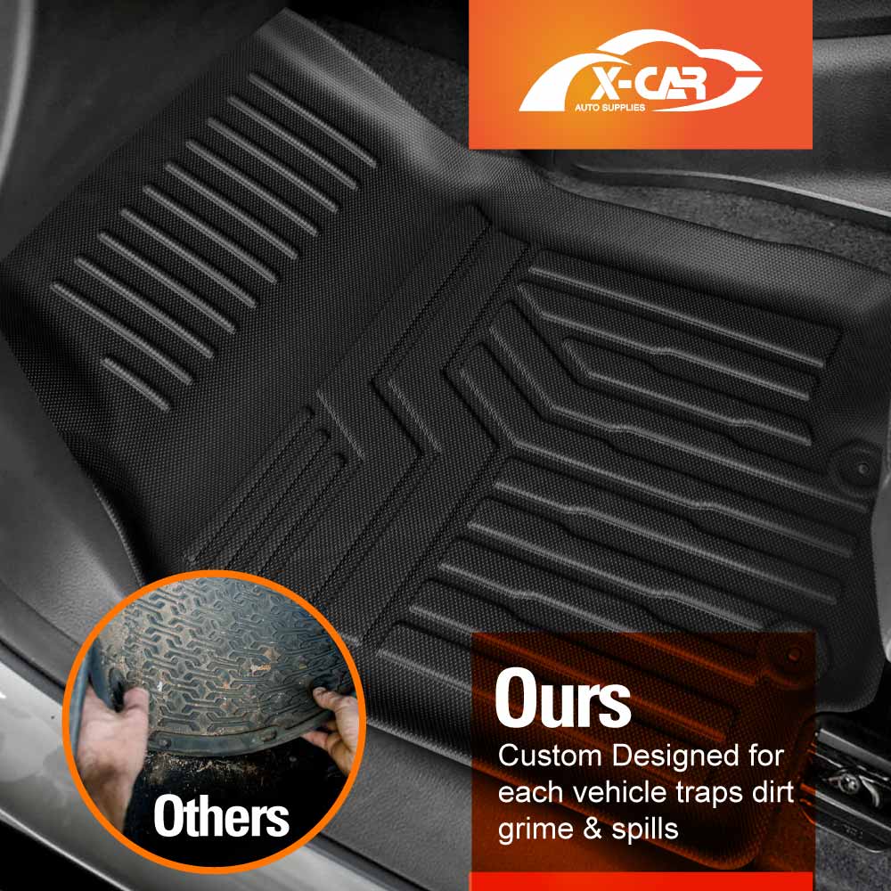 3D Floor Mats Boot Liner Set for Nissan X-trail Xtrail T32 2013-2022 All Weather Heavy Duty Cargo Kick Mats Back Seat Protector Cover