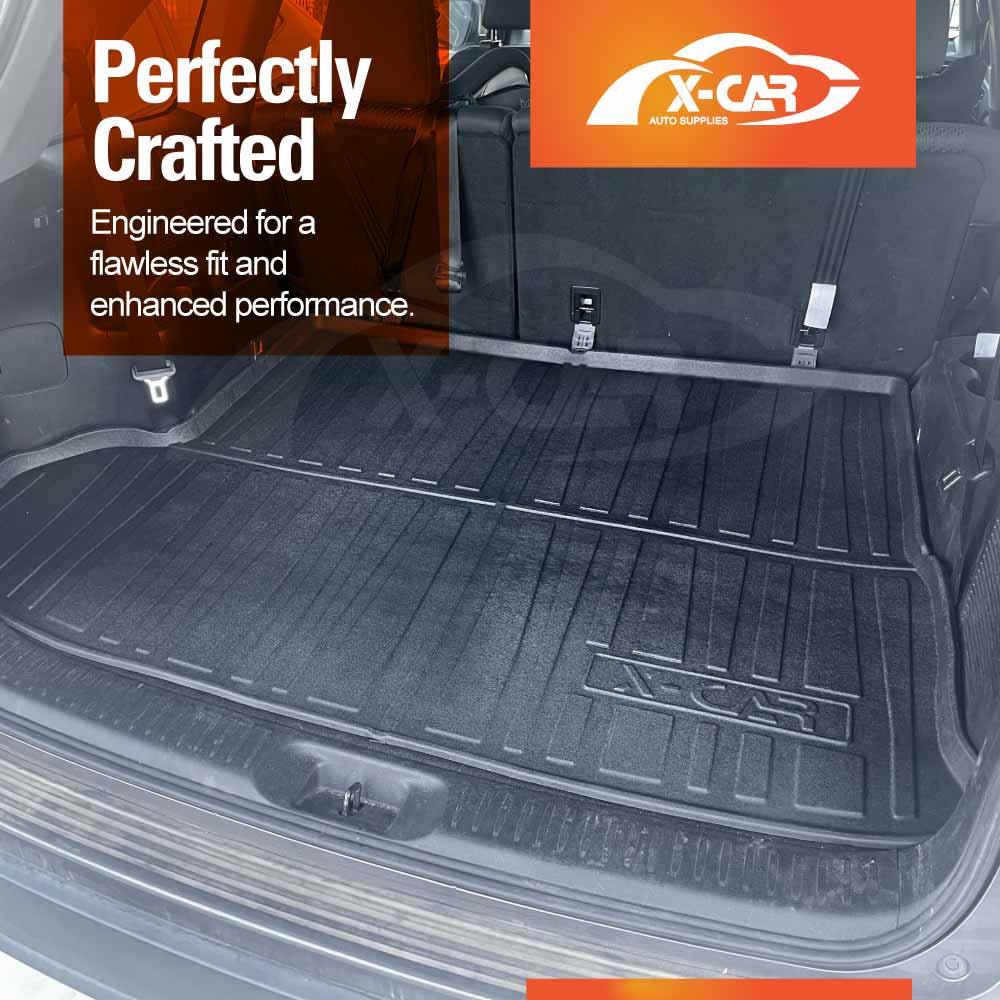 3D Floor Mats Boot Liner Set for Toyota Kluger 2014-2021 All Weather Heavy Duty Cargo Car Trunk Luggage Tray