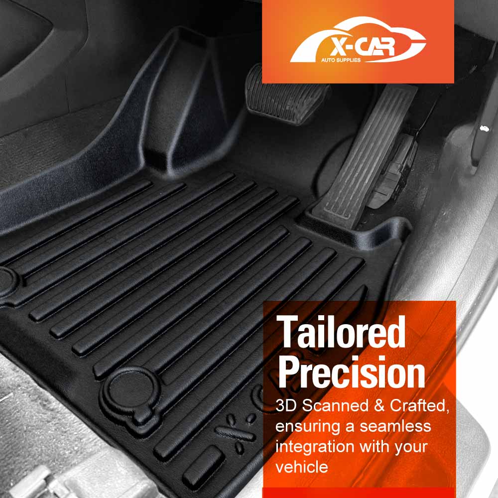 Floor Mats Boot Liner Set for Hyundai Tucson 2015-2021 All Weather Heavy Duty Cargo Kick Mats Back Seat Protector Cover