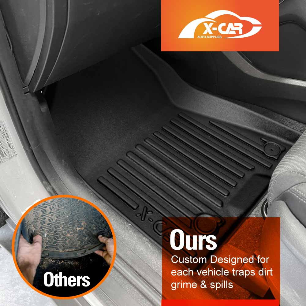 Floor Mats Boot Liner Set for Hyundai Tucson 2015-2021 All Weather Heavy Duty Cargo Kick Mats Back Seat Protector Cover