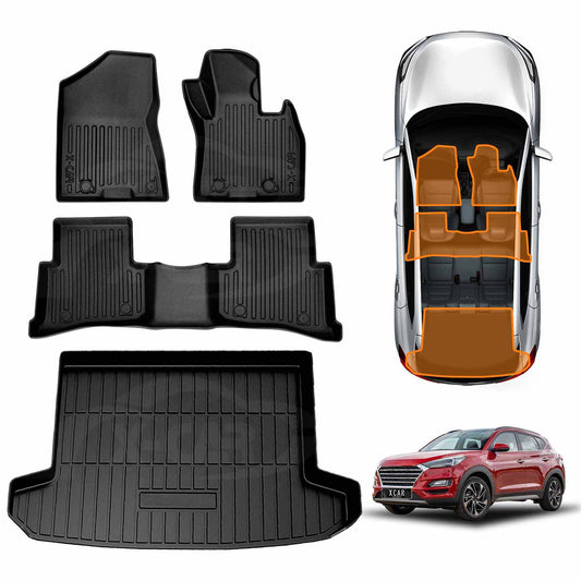 3D All-Weather Car Boot Liner Floor Mats for  Hyundai Tucson 2015-2021 Heavy Duty Trunk Cargo Mat Carpet Liners Accessories