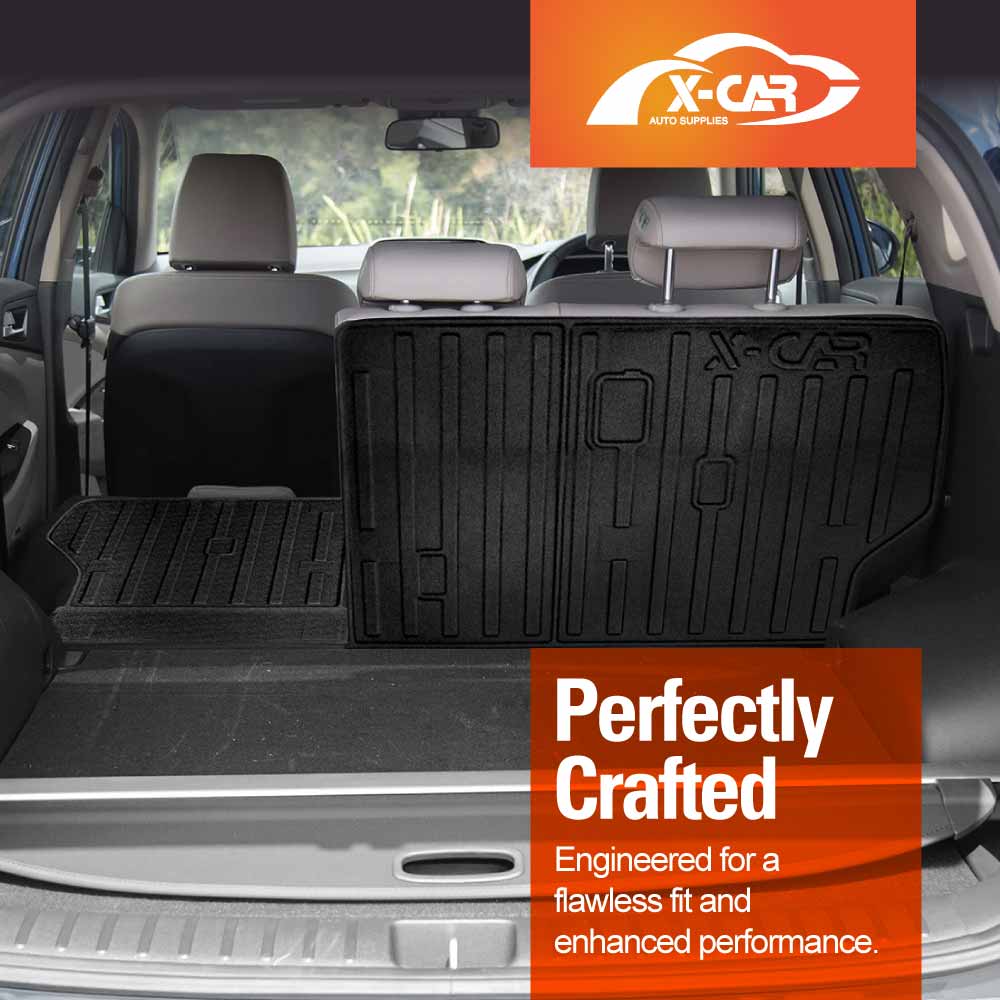 3D Floor Mats Boot Liner Set for Hyundai Tucson TL 2015-2021 All Weather Heavy Duty Car Trunk Cargo Kick Back Seat Protector Cover
