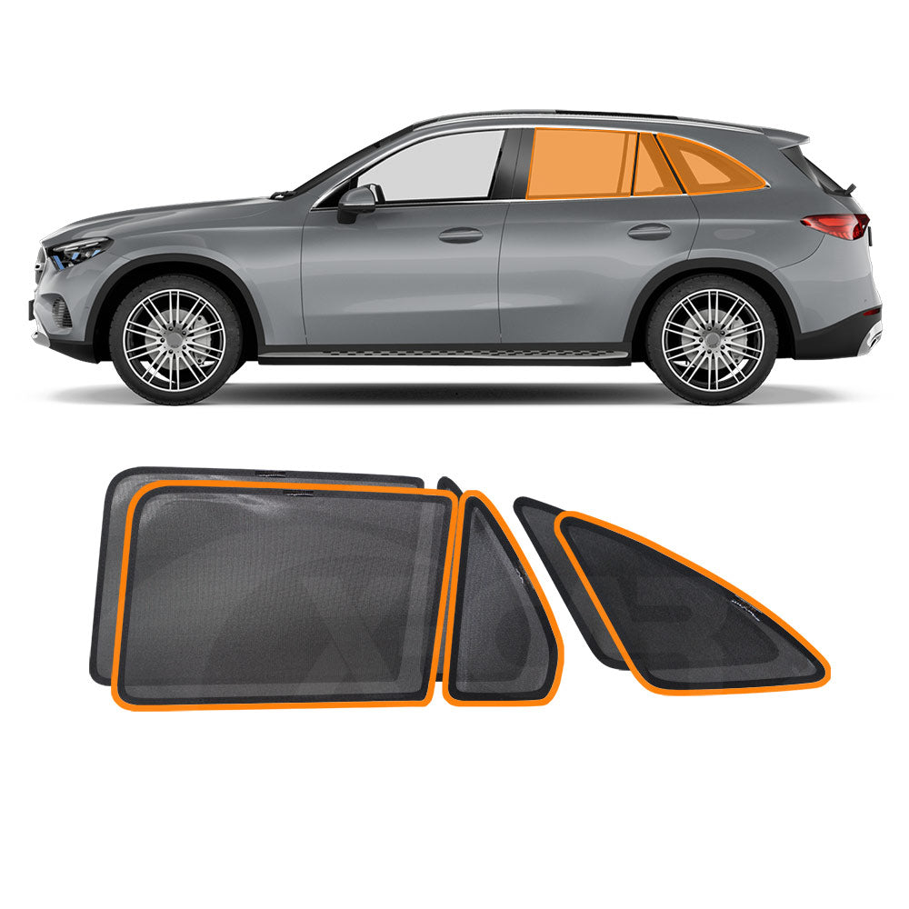 Port Rear Window Sun Shade for Mercedes-Benz GLC 2015 2016 2017 2018 2019 2020 2021 2022 Car Sun Blind Mesh