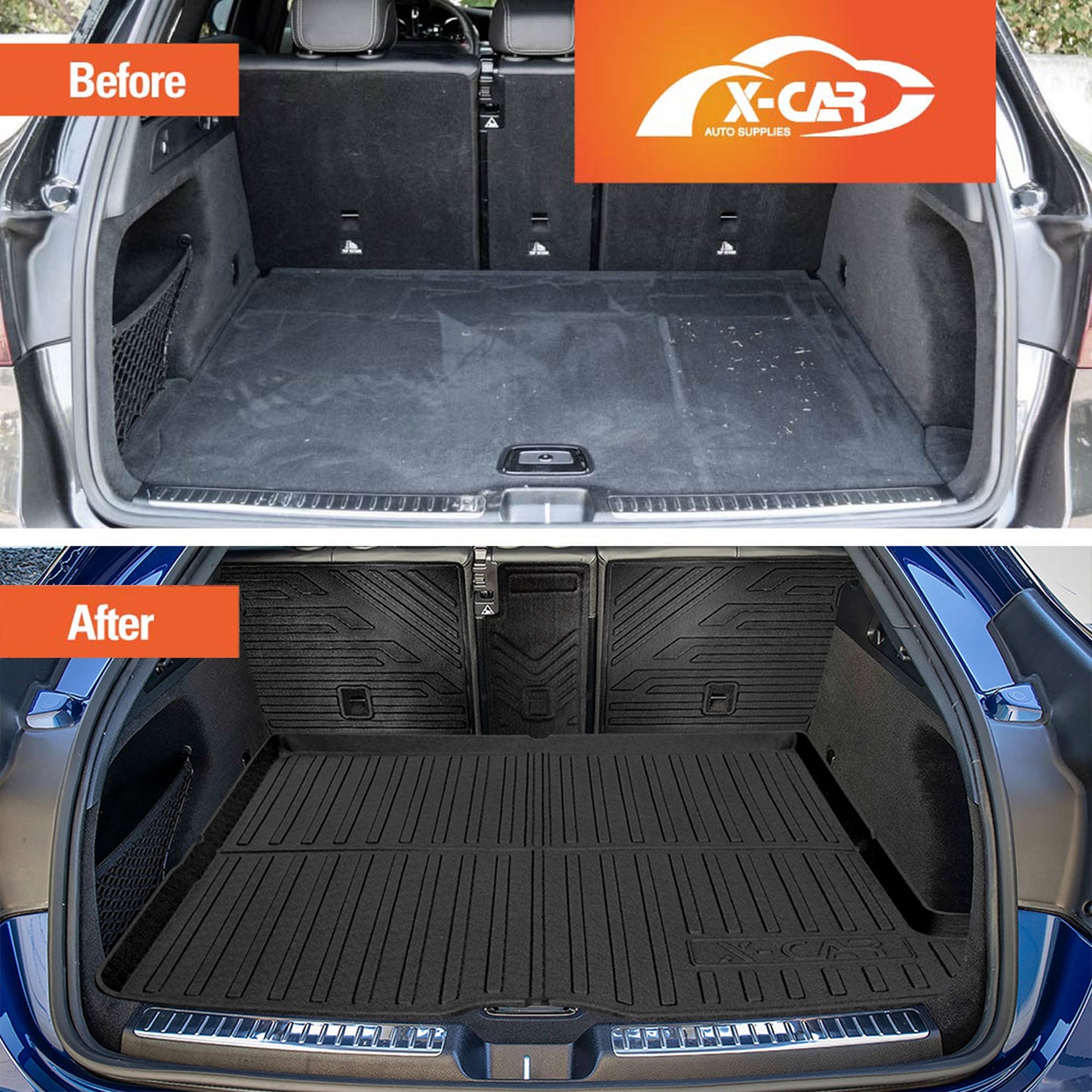 Heavy Duty Waterproof Cargo Trunk Mat Boot Liner Luggage Tray Fit for Mercedes-Benz GLC Class 2015-2022