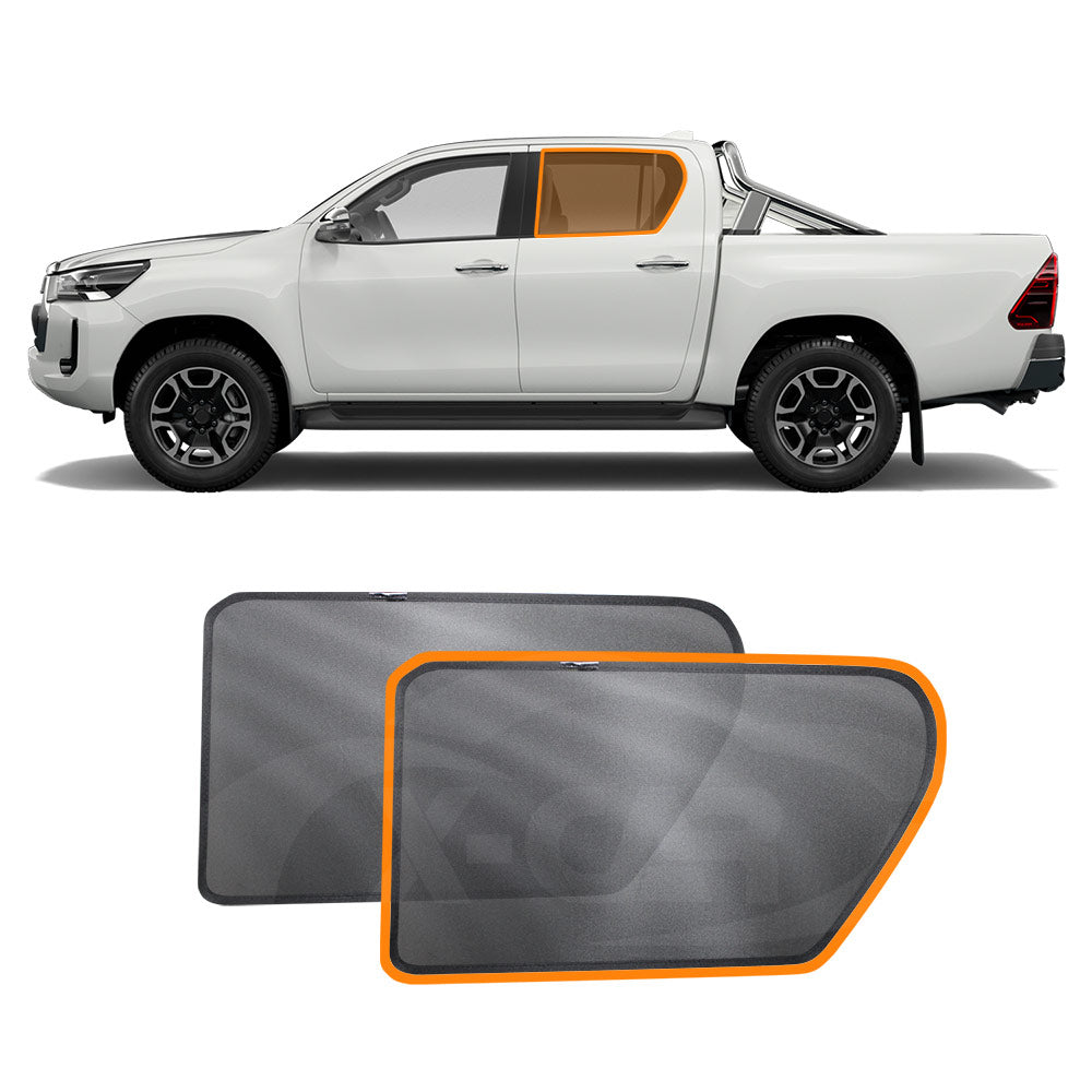 Rear Window Sun Shade for Toyota Hilux SR5 Double Cab 2015-2025 Car Sun Blind Mesh