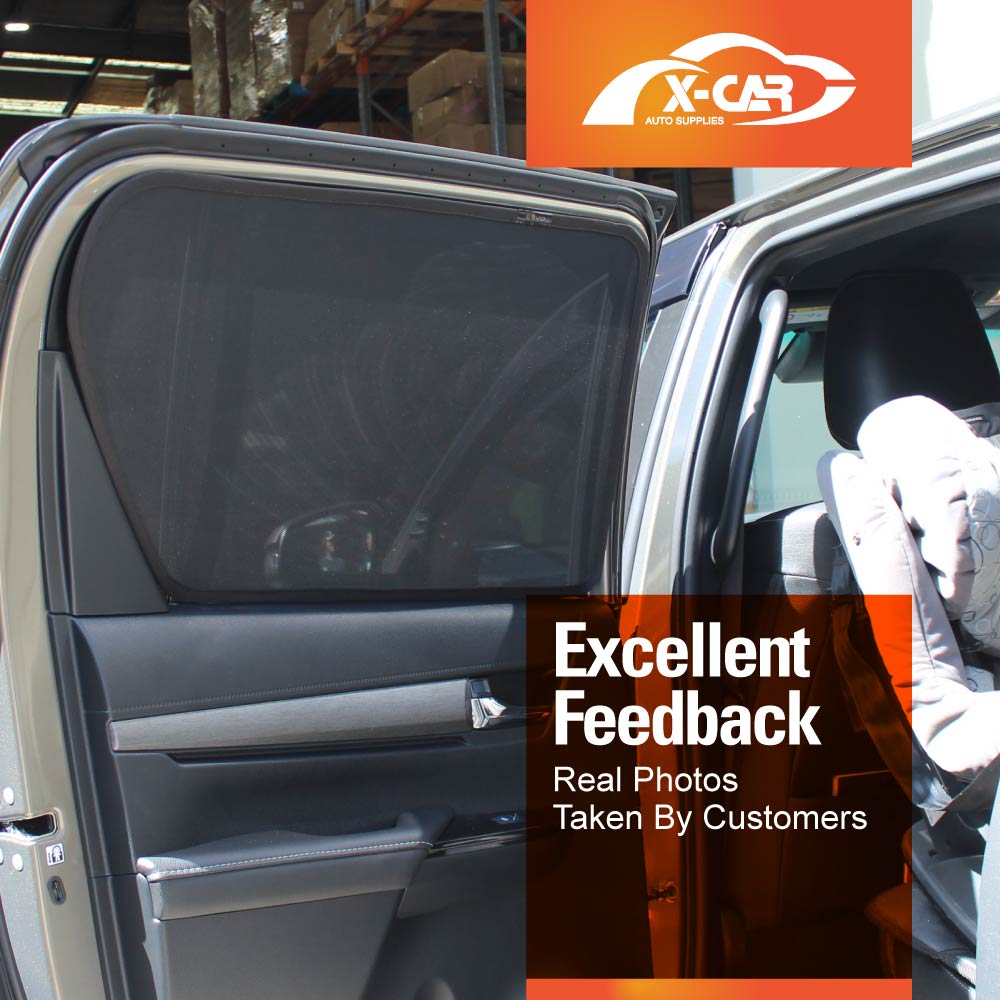 Rear Window Sun Shade for Toyota Hilux SR5 Double Cab 2015-2025 Car Sun Blind Mesh