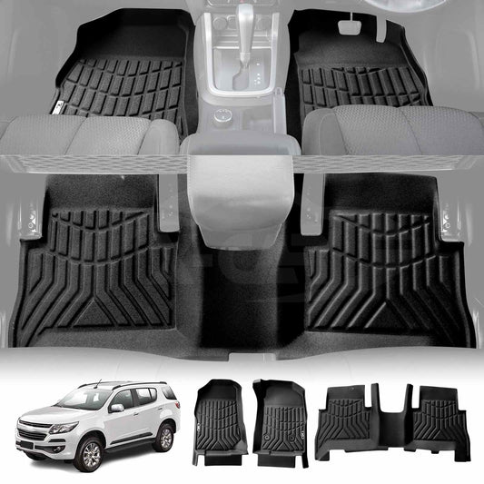 3D All-Weather Floor Mats for Holden Trailblazer 2016-2022 Heavy Duty Customized Car Floor Liners Full Set Carpet