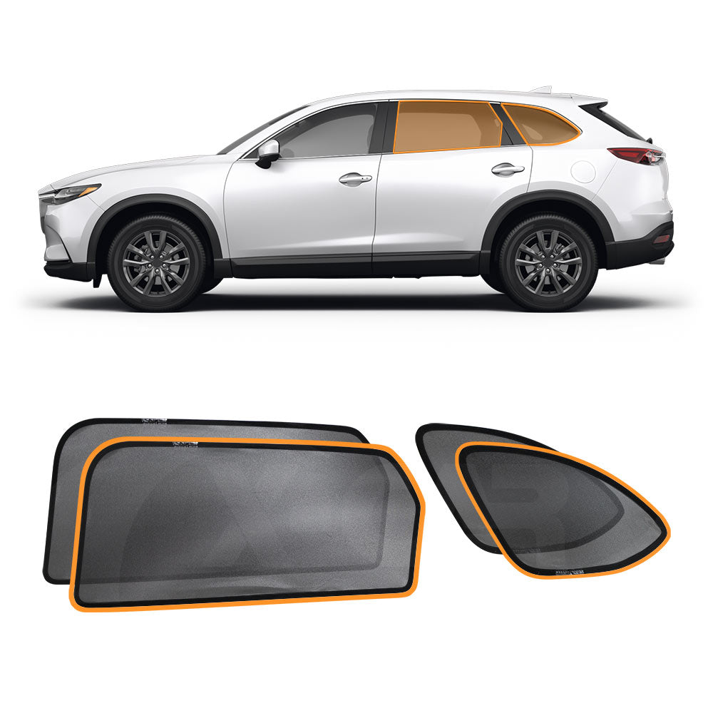 Port Rear Window Sun Shade for Mazda CX-9 CX9 2016-2025 Car Sun Blind Mesh