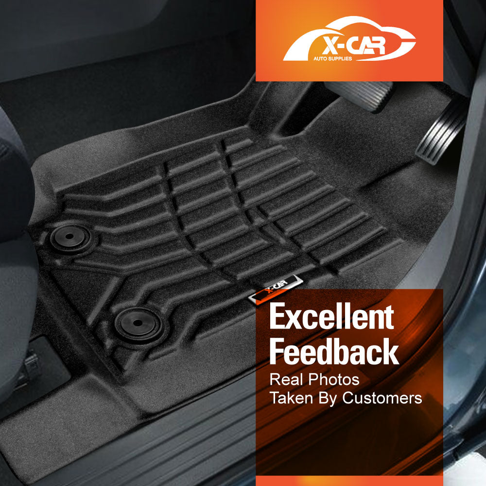 3D Floor Mats for Mazda BT-50 Dual Cab 2011-2020 Customized Heavy Duty All Weather Car Liners Door Sill Covered Carpet