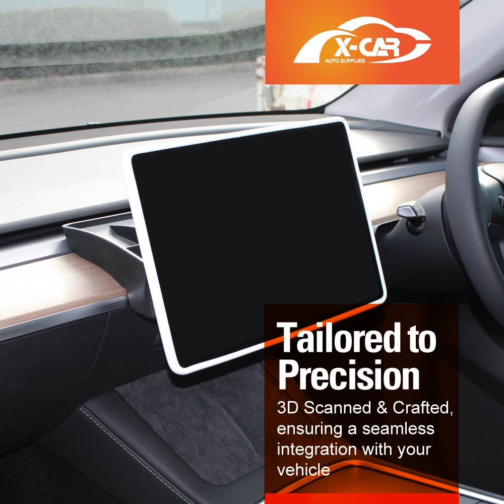 Screen Protector Rearview Mirror Frame for Tesla Model 3 2017-2023 and Model Y 2021-2025 Protection Silicone Cover Case Accessories White