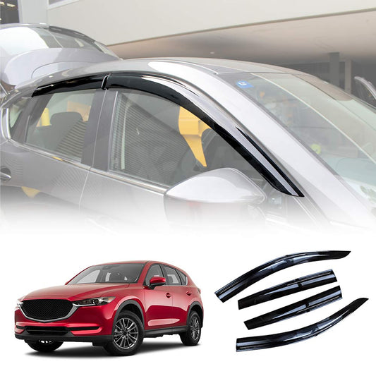 Weathershields for Mazda CX5 CX-5 2017-2025 Car Weather Shields Wind Deflectors Window Sun Visor 4-Piece Set