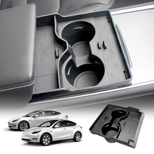 Centre Console SIlicone Cup Holder Insert Tray for Tesla Model 3 2017-2023 and Model Y 2021-2025
