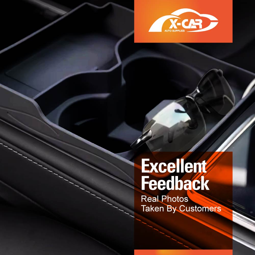 Centre Console SIlicone Cup Holder Insert Tray for Tesla Model 3 2017-2023 and Model Y 2021-2025